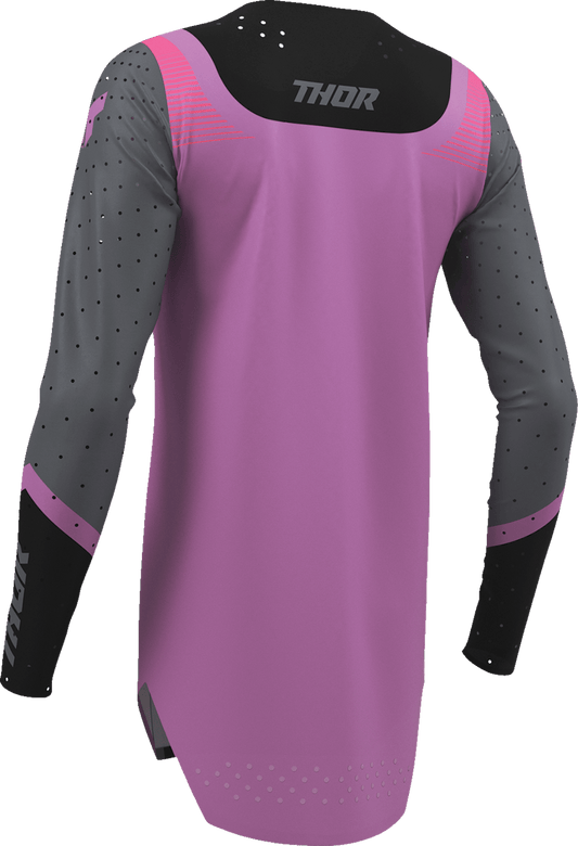 THOR Women's Sportmode Velocity Jersey - Black/Orchid, Size XL - Model 2911-0334 - Kelly Motorsports