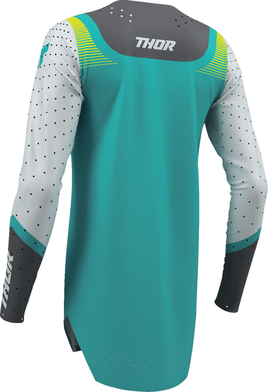 THOR Women's Sportmode Velocity Jersey - Gray/Aqua, Size Large - Part Number 2911-0338 - Kelly Motorsports