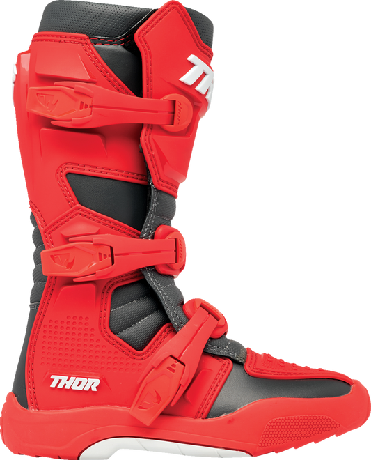 THOR Youth Blitz XR Boots – Red/Charcoal, Part Number 3411 - 0752 - Kelly Motorsports
