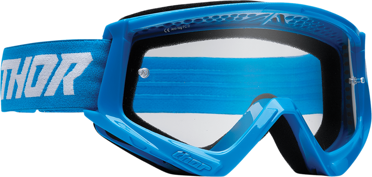 THOR Youth Combat Goggle - Racer Blue/White (Part No. 2601-3052) - Kelly Motorsports