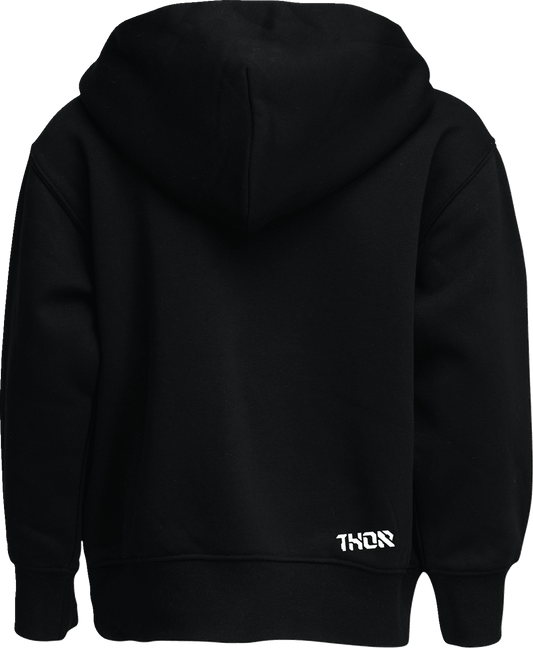 THOR Youth Forge Pullover Hoodie - Black, Part Number 3052-0709 - Kelly Motorsports
