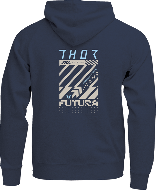 THOR Youth Futura Pullover Hoodie - Navy, Small (Part 3052-0714) - Kelly Motorsports