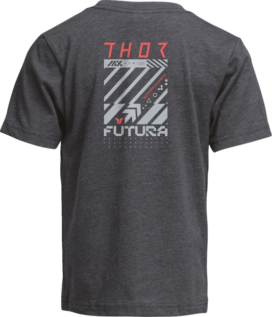 THOR Youth Futura T-Shirt - Charcoal, Size Large - Part Number 3032-3889 - Kelly Motorsports