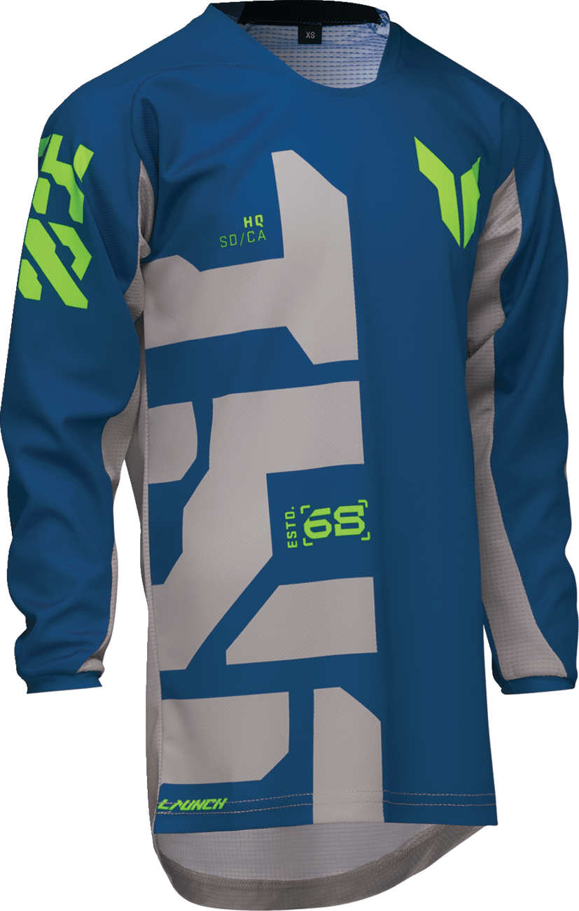 THOR Youth Launchmode Forge Jersey - Blue, Size Large - 2912-2552 - Kelly Motorsports