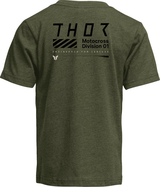 THOR Youth Stamp T-Shirt - Olive, Size XS - Part 3032-3911 - Kelly Motorsports