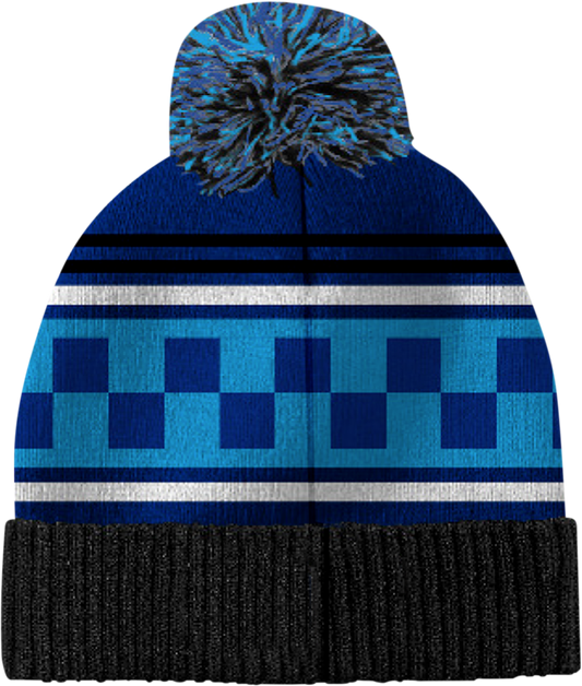 Yamaha Apparel Yamaha Racing Pom Beanie NP21A - H3242 - Black and Blue Acrylic Knit Hat - Kelly Motorsports