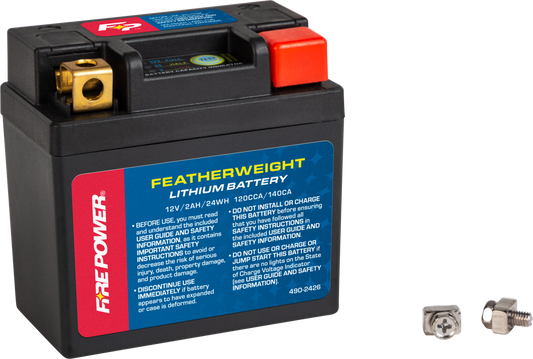 Fire Power Featherweight Lithium Battery HJ04L-FP-B - 12V 120 CCA 24Wh