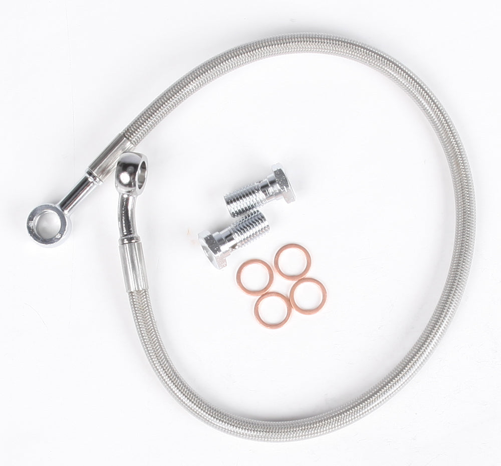 Streamline UNIV-R-18 Universal Rear Brake Line - 18 Inch Braided Stainless Steel with Banjo Fittings