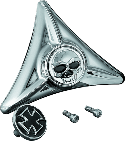 Kuryakyn License Plate Mounting Hole Covers Zombie Chrome – Fills Exposed Fender Holes and Adds Custom Touch to Harley-Davidson Models