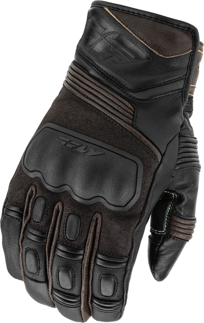 Fly Racing Surveyor Gloves Brown X-Small - Durable, Weatherproof Motorcycle Gloves with Touch Screen Compatibility