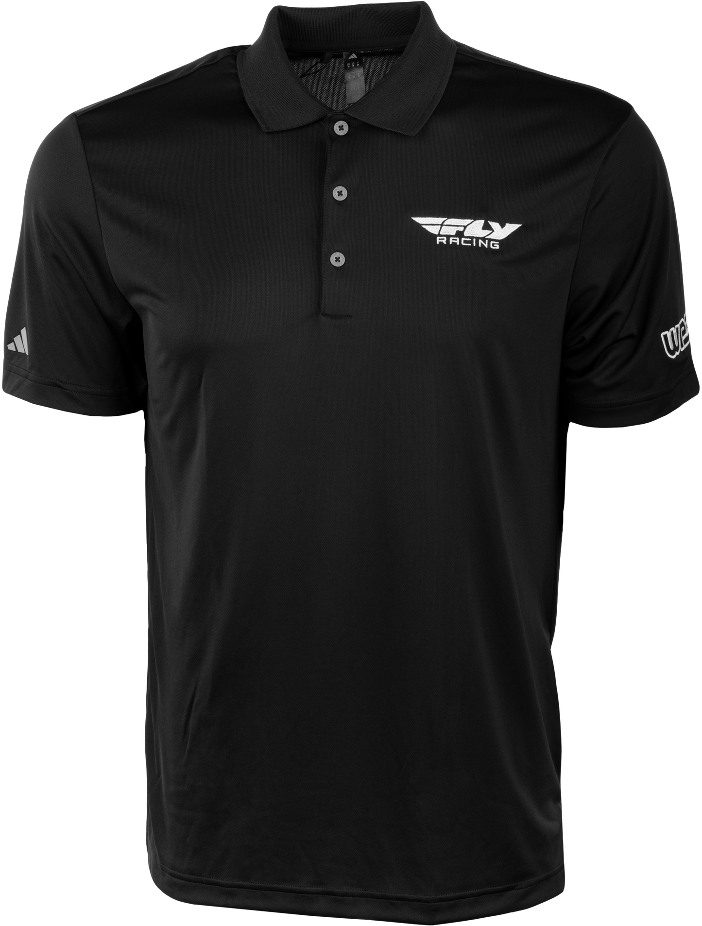 Fly Racing Polo Black/White Large - Comfortable and Stylish Riding Apparel