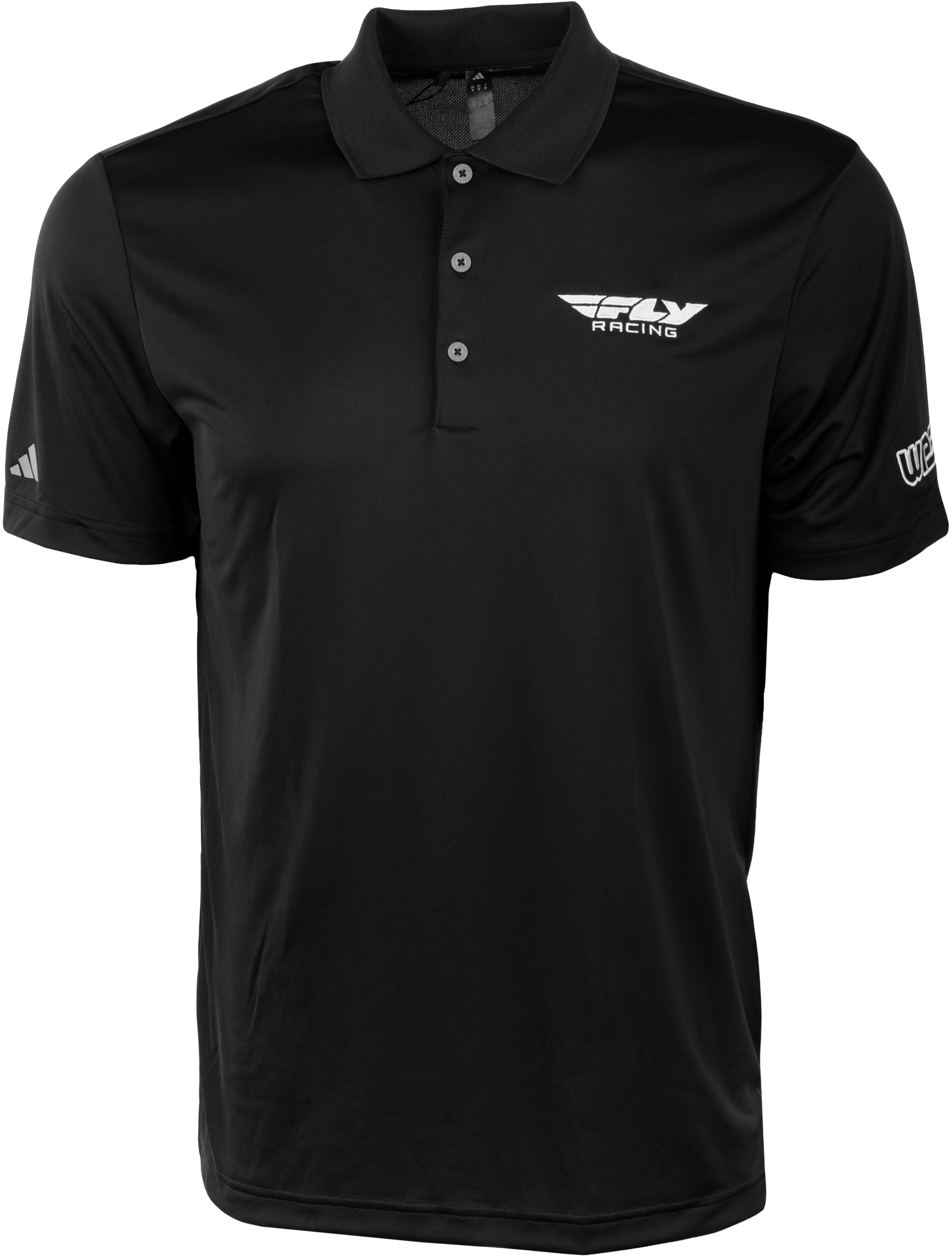 Fly Racing Polo Black/White Large - Comfortable and Stylish Riding Apparel