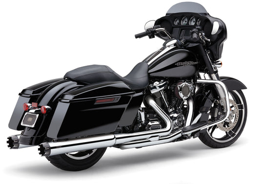 4" DUAL CUT TIP SLIP-ON CHROME FLH/FLT 95-16