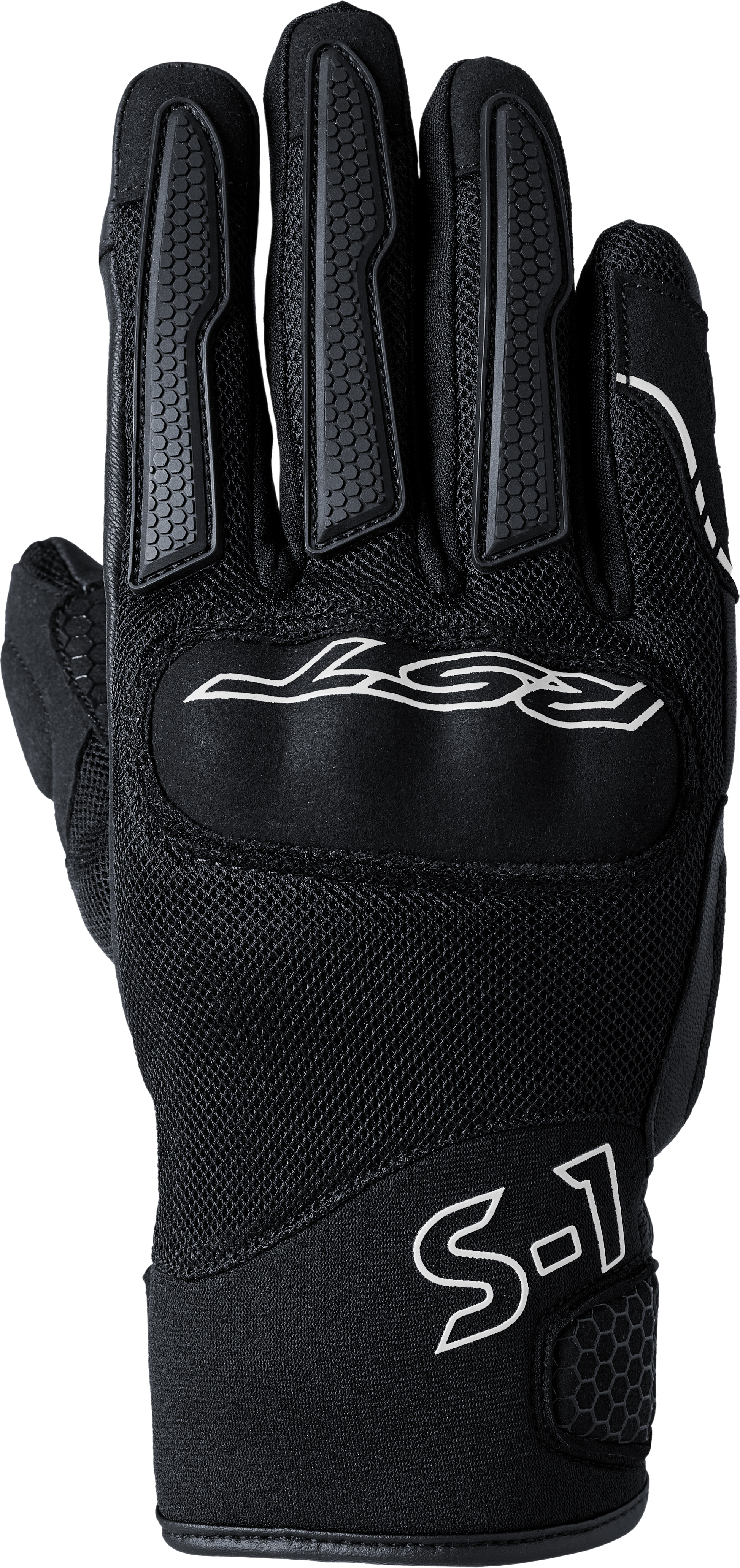 RST S1 Mesh CE Glove Black/White Small - Breathable Impact Protection for Motorcyclists