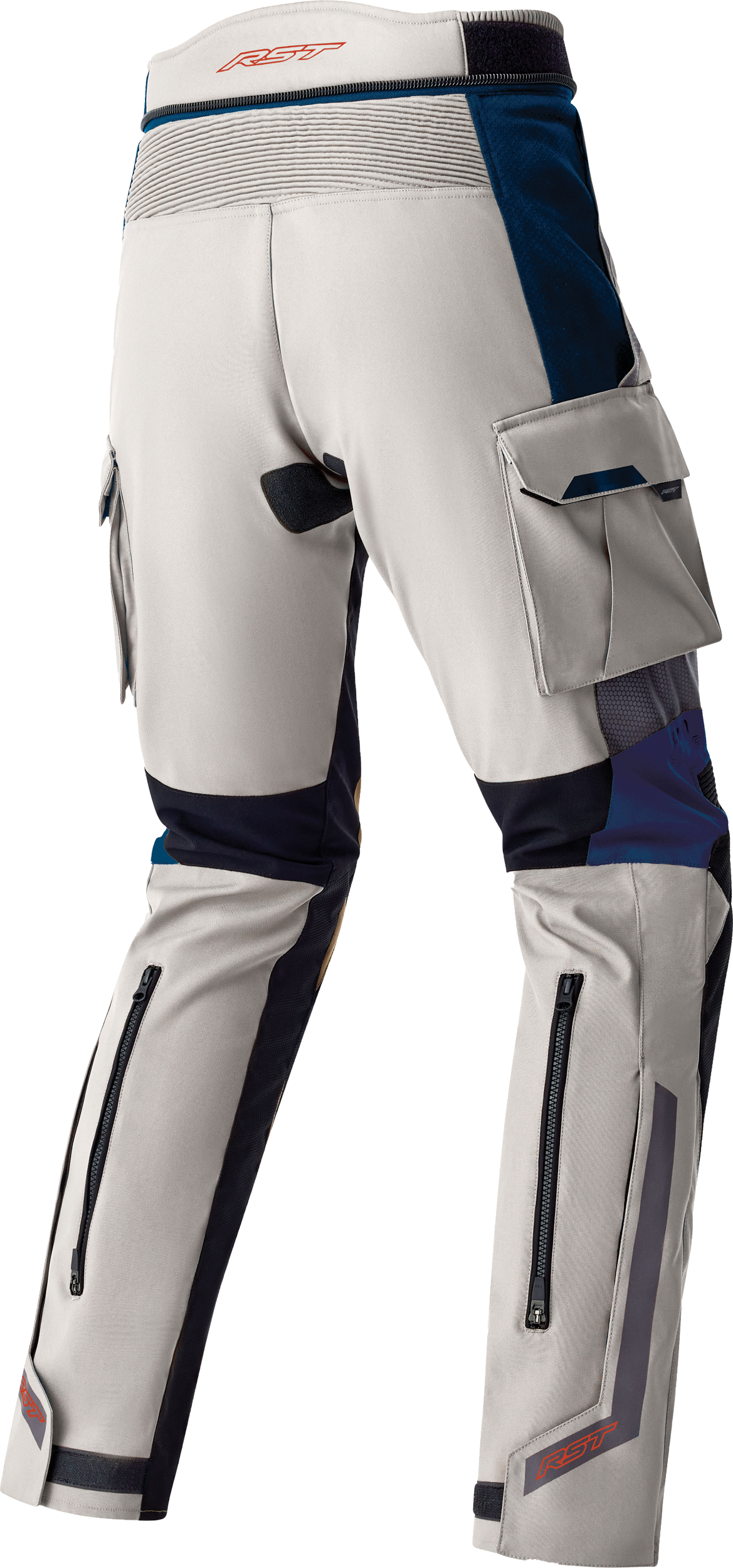 RST Women’s PS Adventure D3O Pants - Silver/Blue Textile XS for All-Weather Touring
