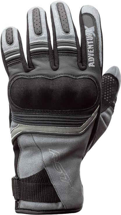 RST Adventure X CE Glove Silver Small - Durable Motorcycle Riding Gear