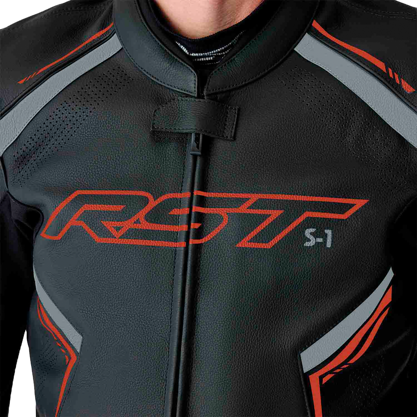 RST S1 D3o Leather Jacket Black, Gray & Red XL – Stylish Motorcycle Gear
