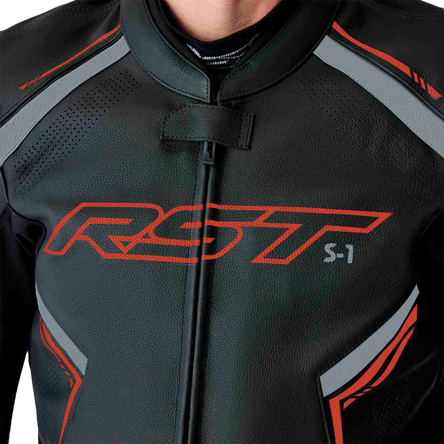 RST S1 D3o Leather Jacket Black, Gray & Red XL – Stylish Motorcycle Gear