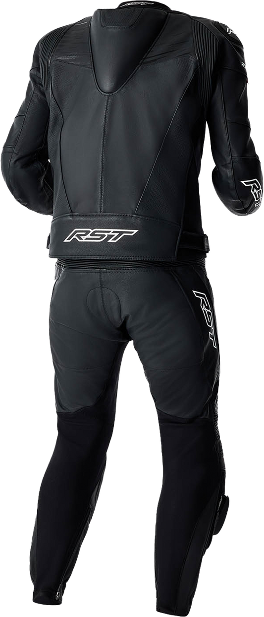 RST Tractech Evo D3o Leather Motorcycle Jacket White and Black (Part #103635WHI-48)