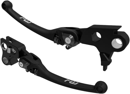 FLO Motorsports Mx Style Lever Set Black for Harley Davidson FLHTCU FLHR FLTRXS 2014-2016