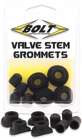 BOLT 2007-GRM Valve Stem Grommets and Caps Set for Tire Maintenance