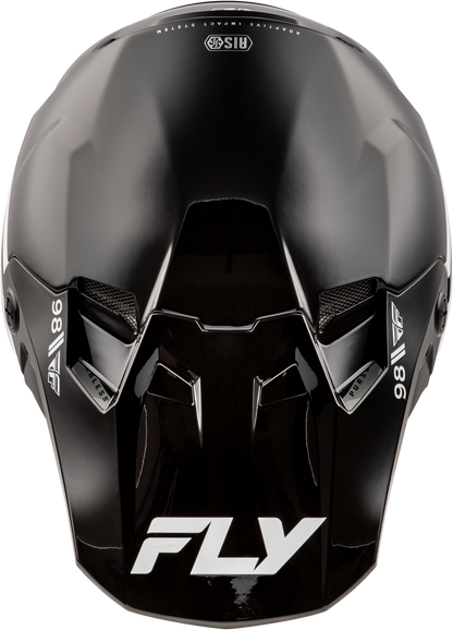 FLY RACING YOUTH FORMULA CC OBJECTIVE HELMET BLACK/WHITE YL'YL
