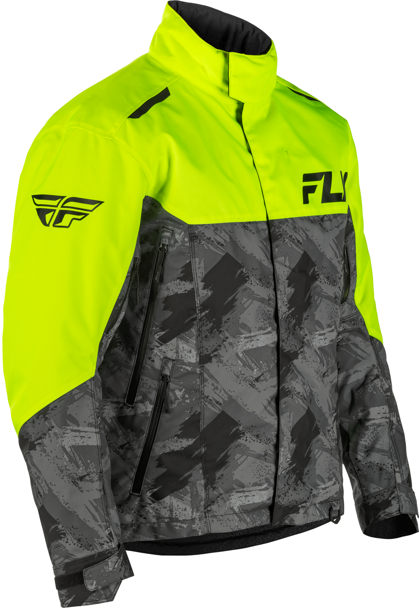Fly Racing Snx Pro Jacket Hi Vis/Black Large – Adult Snowboarding & Skiing Shell with Thermal Liner