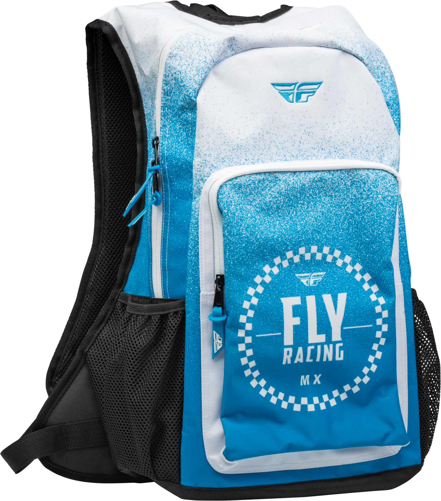 FLY Racing Jump Pack Backpack Blue/White - Versatile Moto Gear Storage