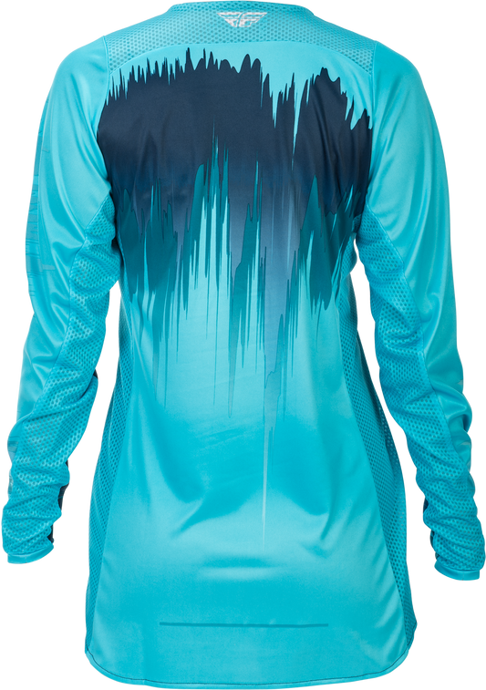 FLY RACING WOMEN'S LITE JERSEY AQUA/NAVY/WHITE LG'LG