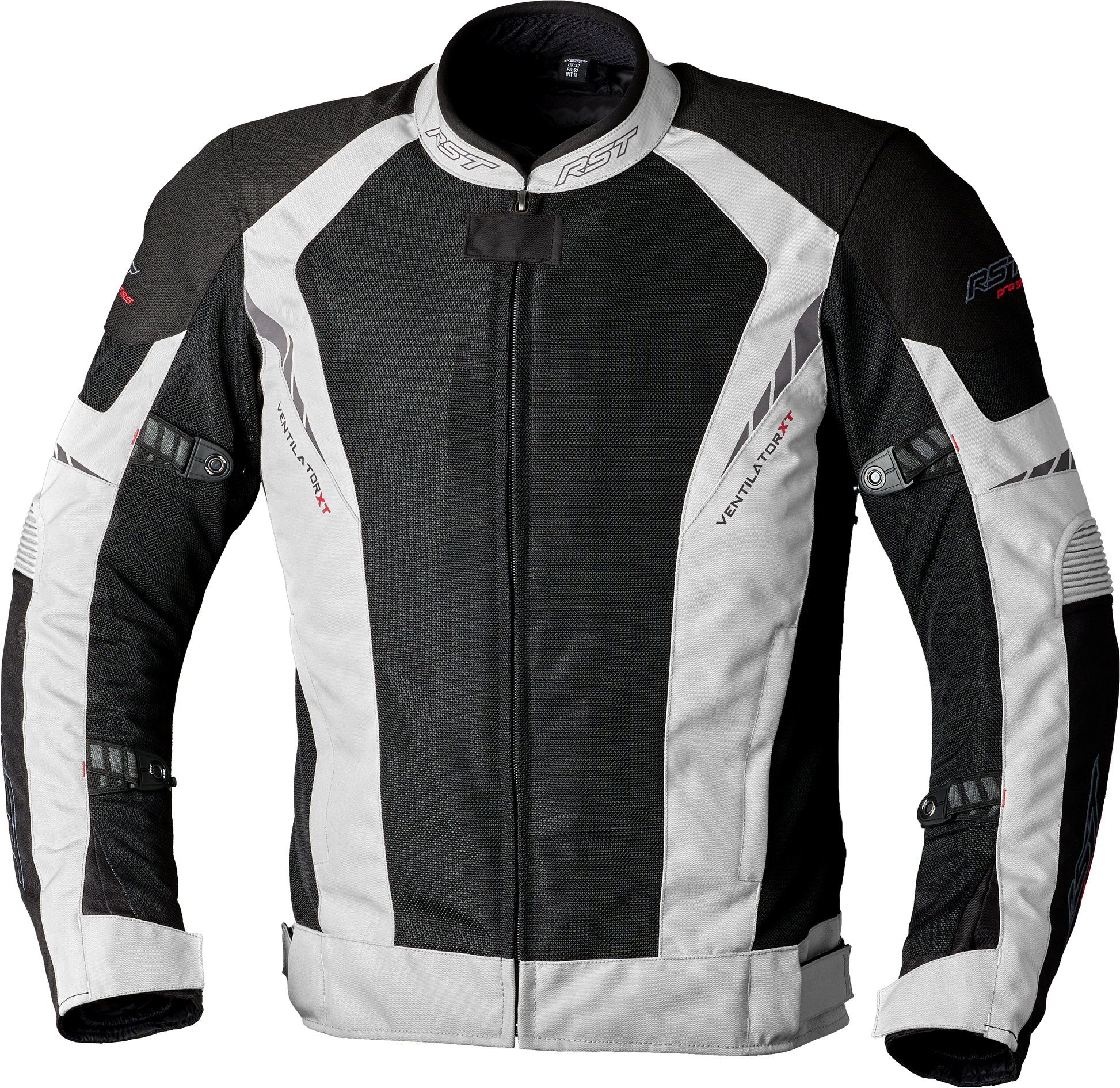 RST PS Ventilator D3O Jacket Black/Silver Textile XL – Breathable Sport & Touring Motorcycle Gear