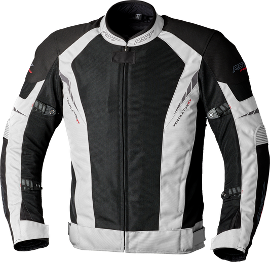 RST Pro Series Ventilator D3O Jacket Black/Silver Textile for Sport and Touring Riders