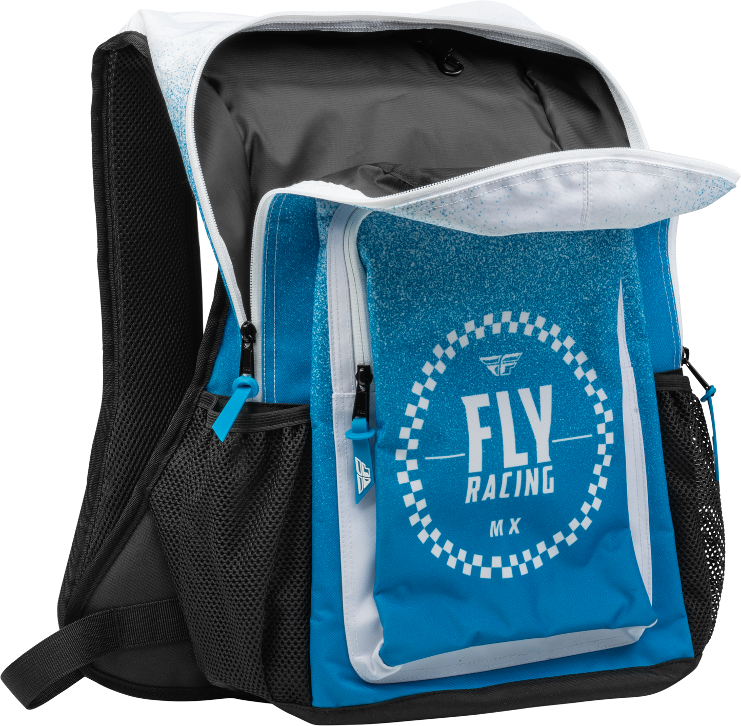 FLY Racing Jump Pack Backpack Blue/White - Versatile Moto Gear Storage