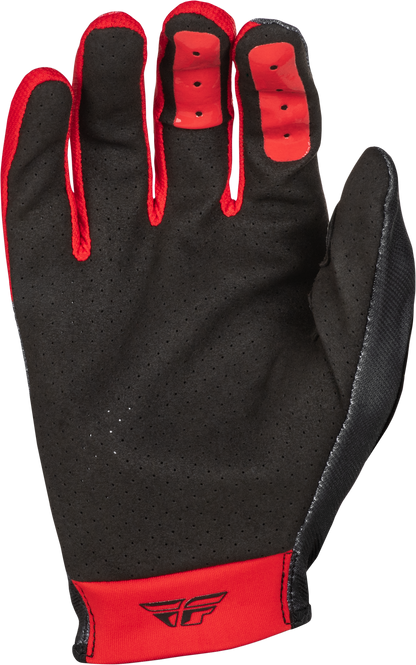Fly Racing Lite Gloves Black/Red XS – Lightweight Race Gloves with Touch Screen Compatibility