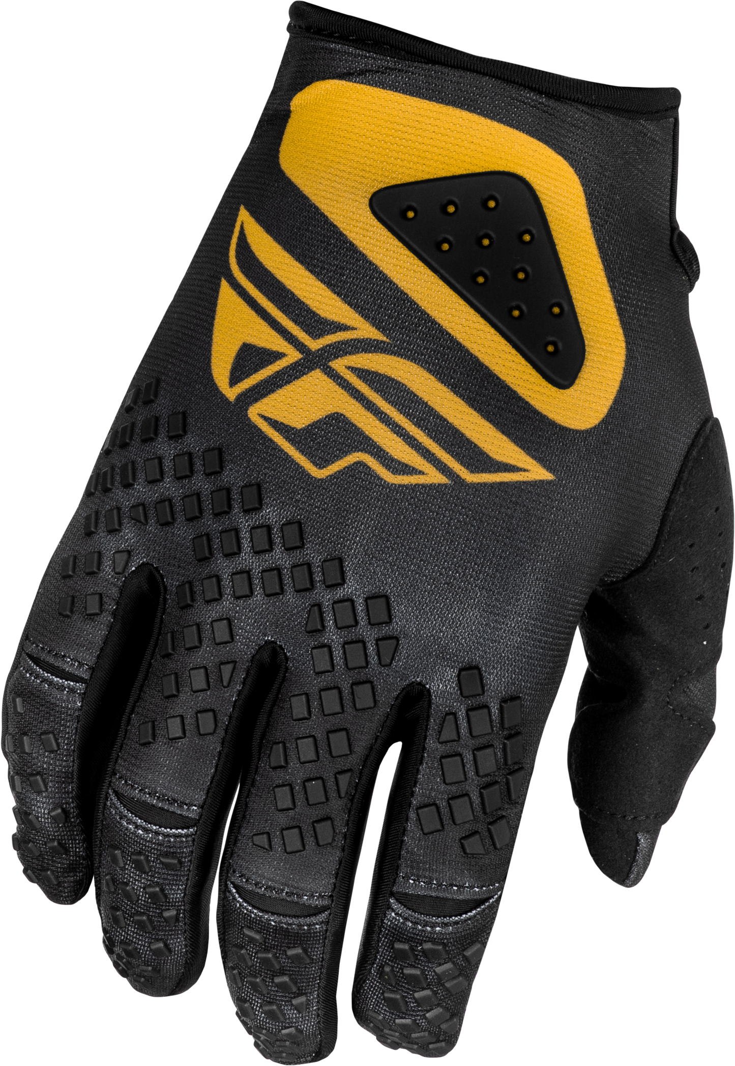 Fly Racing Kinetic Center Gloves Black/Gold - Part Number 378-5103X
