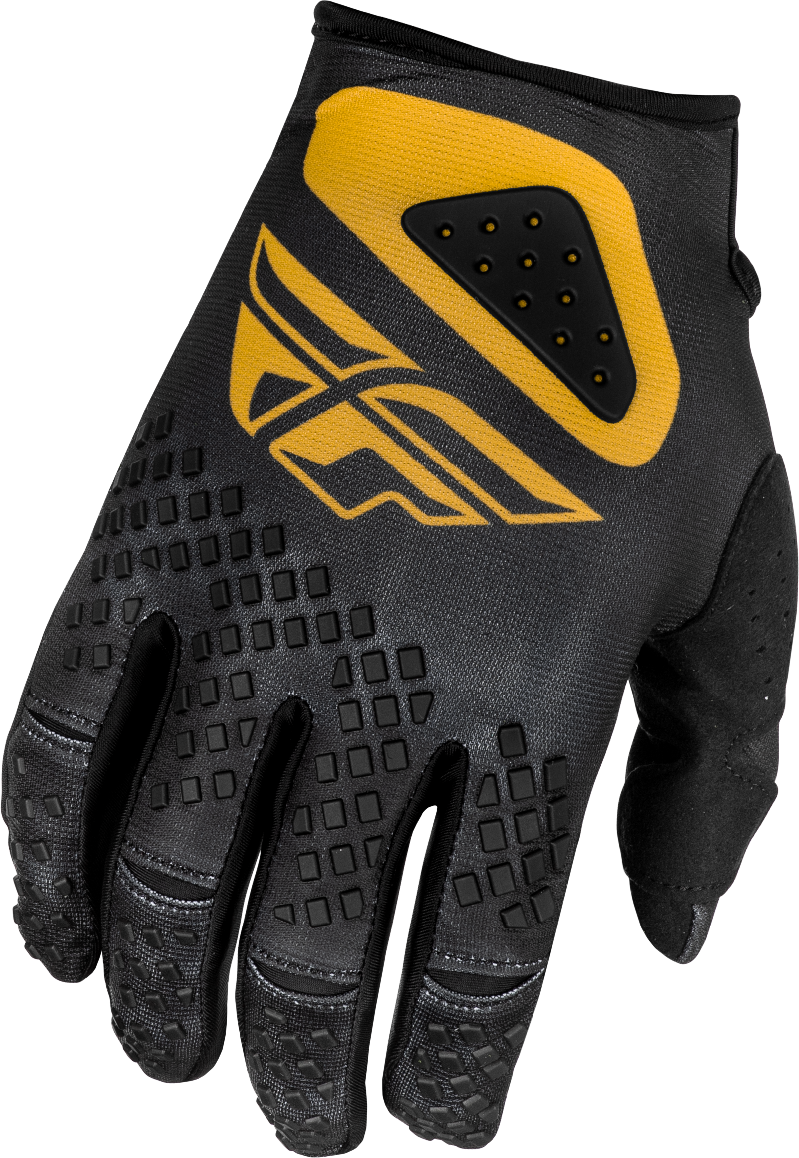 Fly Racing Kinetic Center Gloves Black/Gold - Part Number 378-5103X