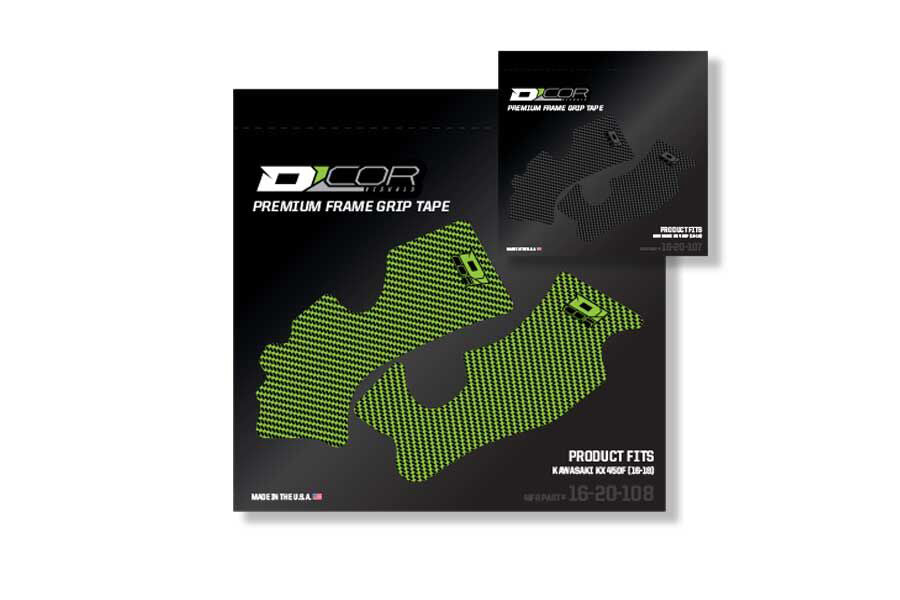 D-COR FRAME GRIP GUARD DECAL GREEN/BLACK
