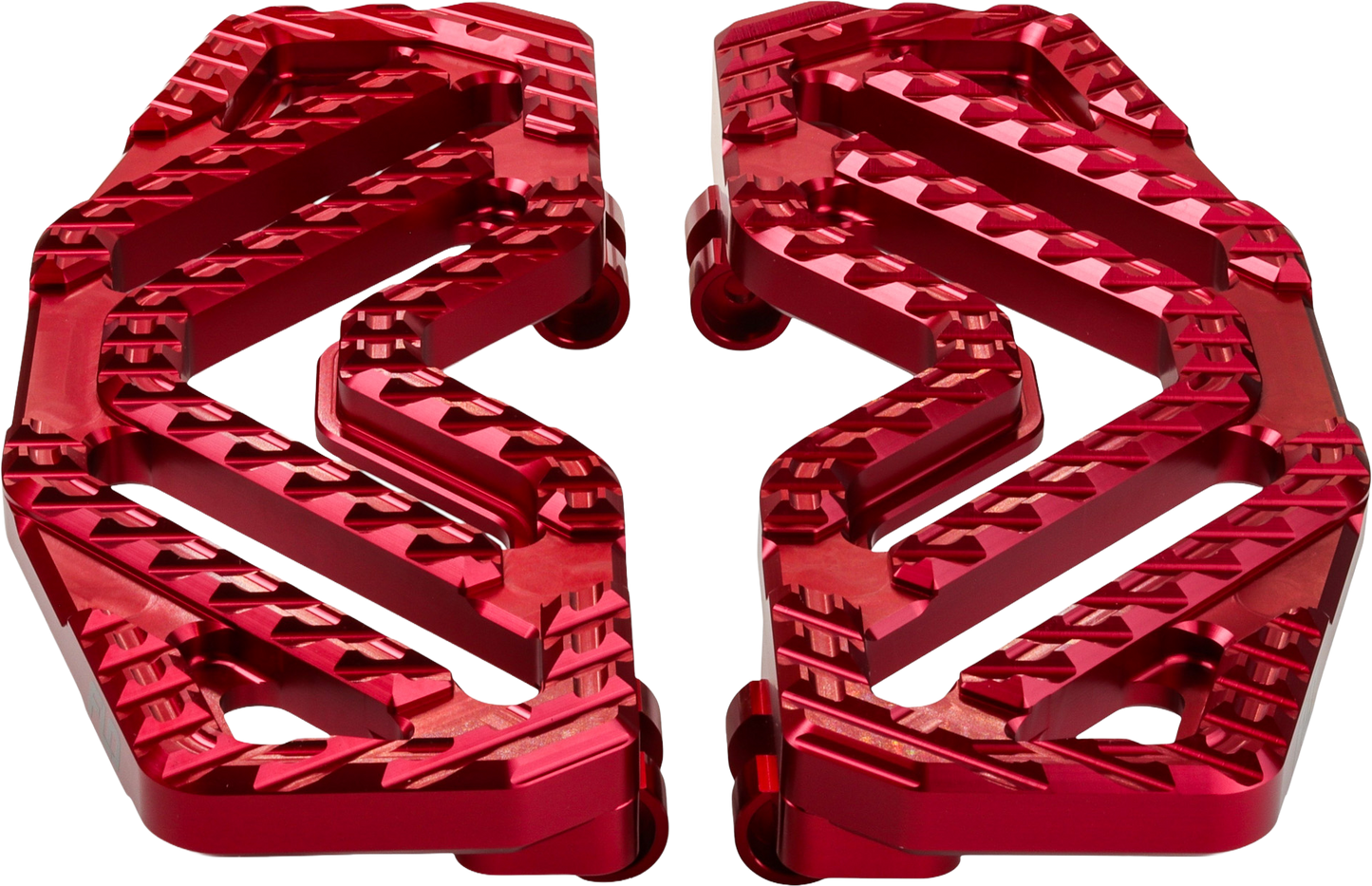 FLO MOTORSPORTS Savage Floorboards Red V-800V5R for Enhanced Motorcycle Control