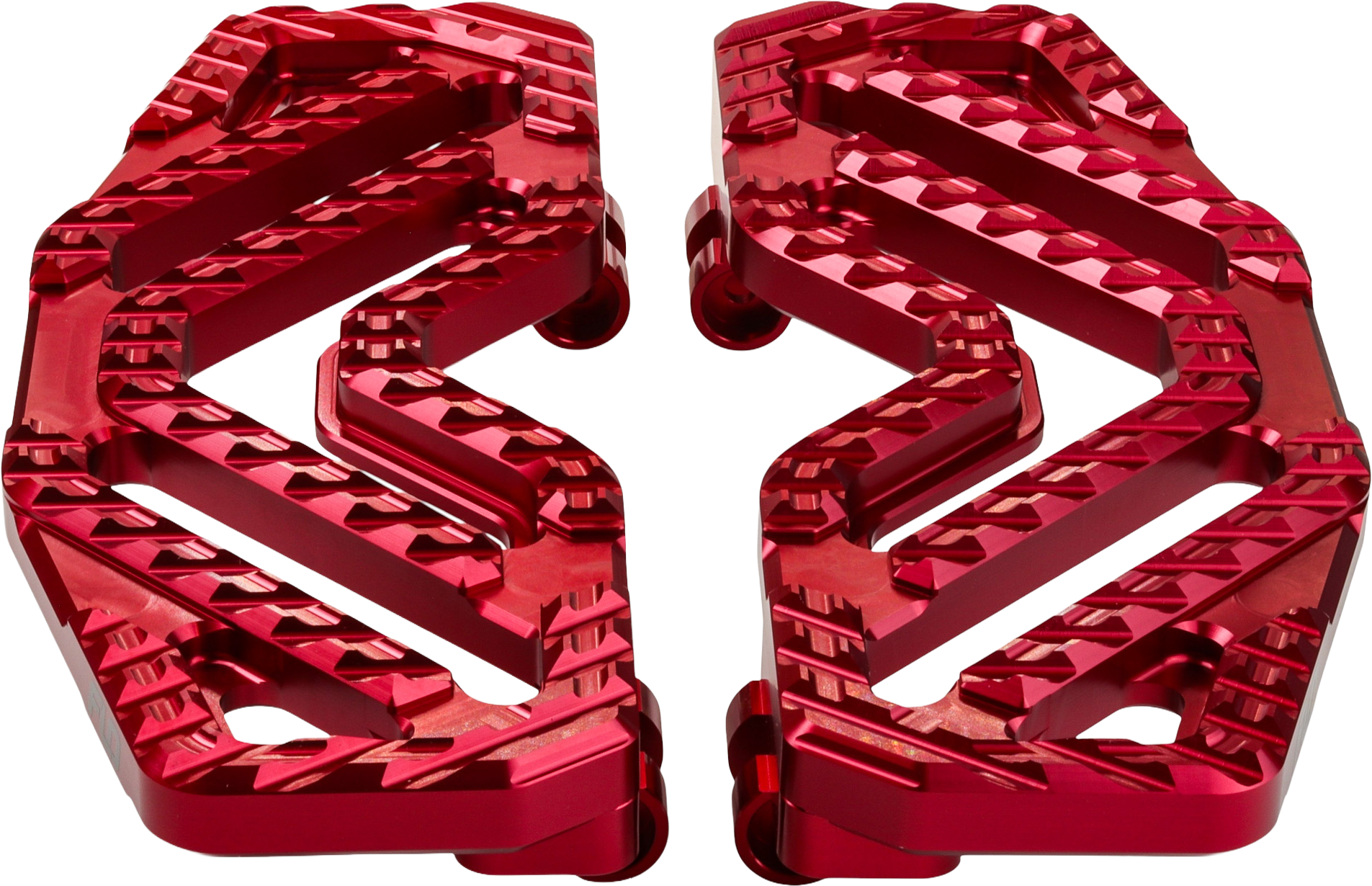 FLO MOTORSPORTS Savage Floorboards Red V-800V5R for Enhanced Motorcycle Control
