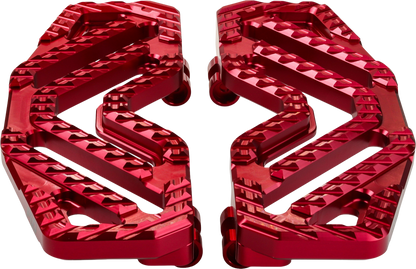 FLO MOTORSPORTS Savage Floorboards Red V-800V5R for Enhanced Motorcycle Control
