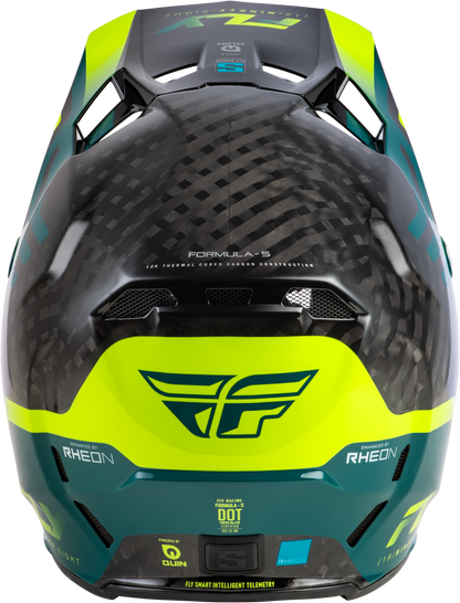 Formula S Carbon Byte Helmet Black Carbon/Teal/Lime 2x