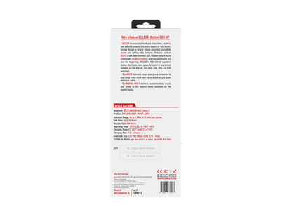 UCLEAR Motion HDX-V Dual Kit Helmet Audio System with Crash Detection and Long Battery Life