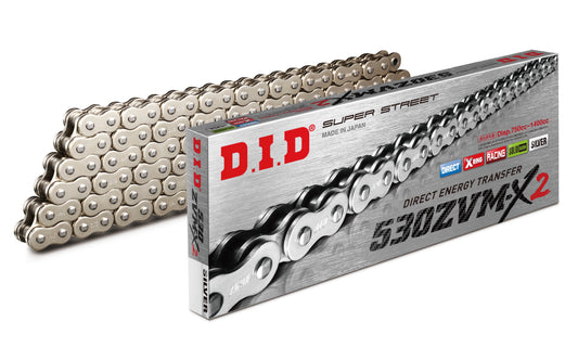 D.I.D Chain 530ZVM X2 S&S 160ZB for Enhanced Motorcycle Performance