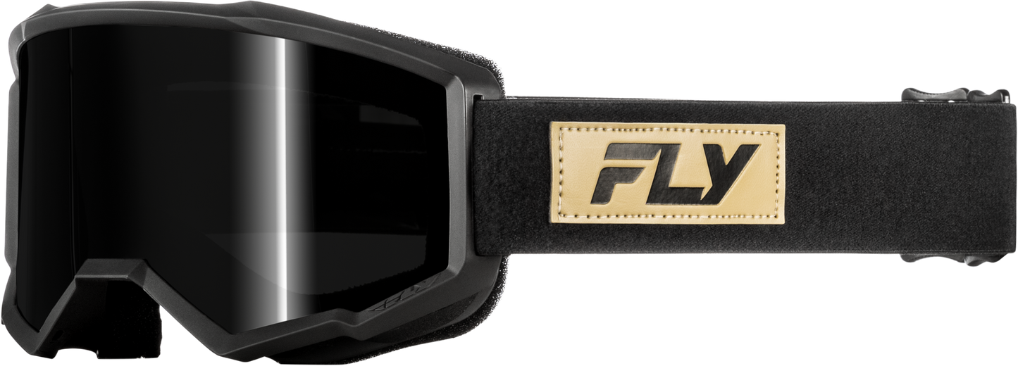 FLY RACING FOCUS SAND GOGGLE BLACK/TAN W/ DARK SMOKE LENS'LENS