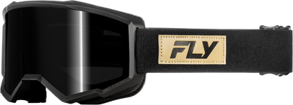 FLY Racing Focus Sand Goggle Black/Tan with Dark Smoke Lens