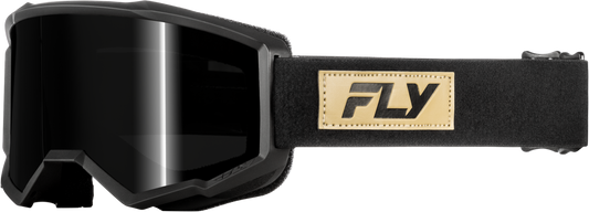 FLY RACING FOCUS SAND GOGGLE BLACK/TAN W/ DARK SMOKE LENS'LENS