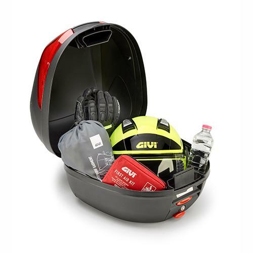 GIVI B29N2 Top Case with Red Lens, 29L – Durable and Lightweight Motorcycle Luggage Solution
