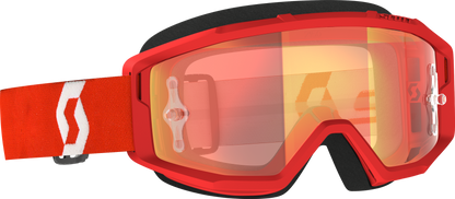 SCOTT Primal Goggle Red/White Orange Chrome Works with Anti-Fog and Replacement Lenses