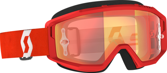 SCOTT Primal Goggle Red/White Orange Chrome Works with Anti-Fog and Replacement Lenses
