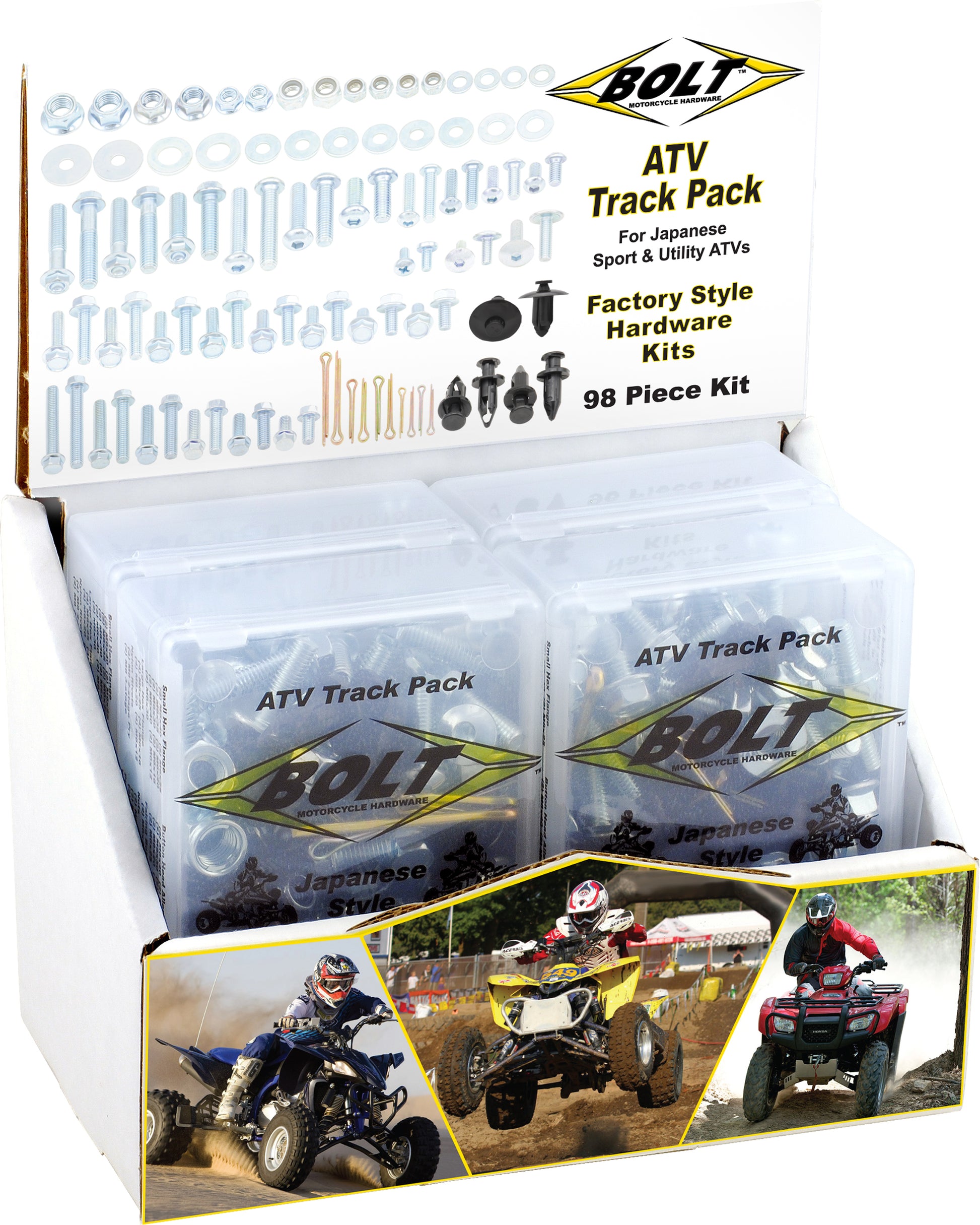 BOLT Part 2007-6ATP ATV Track Pack 6-Piece Display Kit