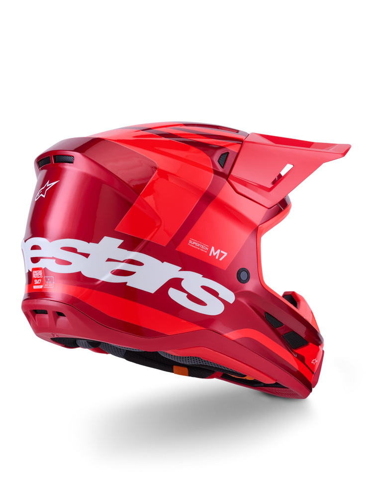 ALPINESTARS SM7 CORE HELMET RED GLOSSY OR ORANGE/BLUE